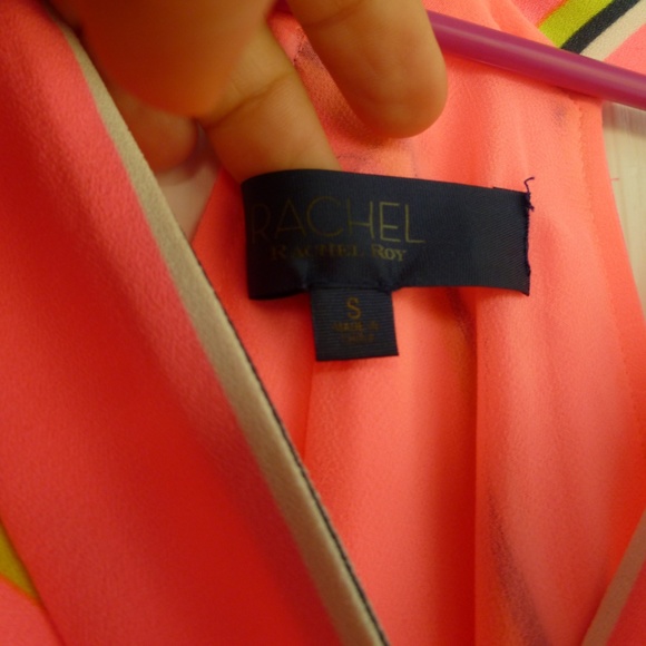 RACHEL Roy Jacey Racerback Maxi Dress Hot Neon Pink - Picture 4 of 4